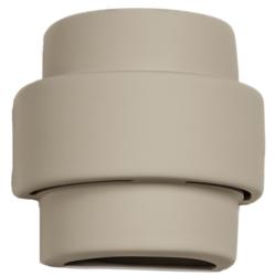 Fasciato-10-inch-high-ceramic-beige-up/down-LED-outdoor-wall-light