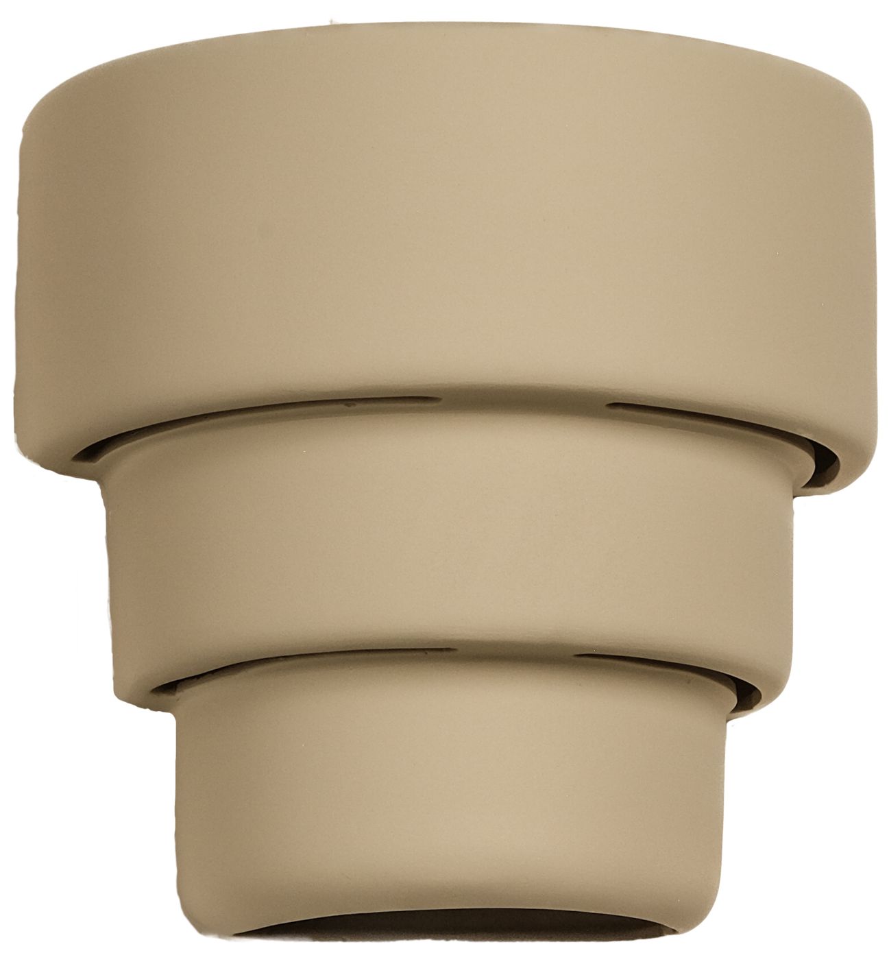 Fasciato-10-inch-high-ceramic-beige-up/down-LED-outdoor-wall-light