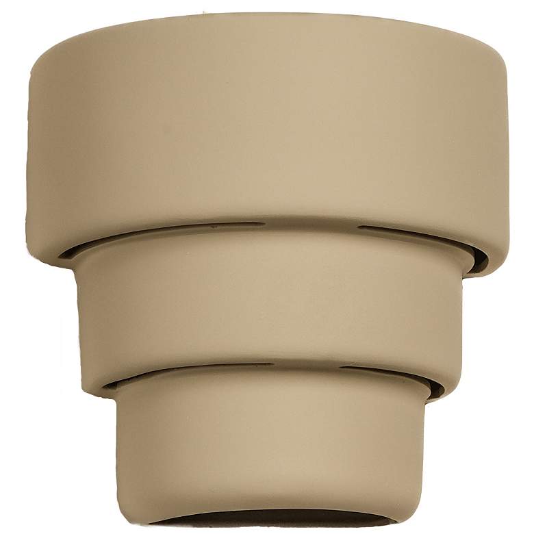Image 2 Fasciato-10-inch-high-ceramic-beige-up/down-LED-outdoor-wall-light