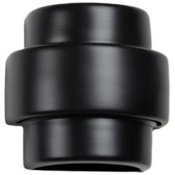 Fasciato-10-inch-high-ceramic-black-up/down-LED-outdoor-wall-light