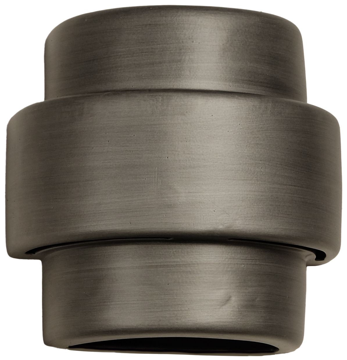 Fasciato-10-inch-high-ceramic-pewter-up/down-LED-outdoor-wall-light