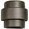 Fasciato-10-inch-high-ceramic-pewter-up/down-LED-outdoor-wall-light