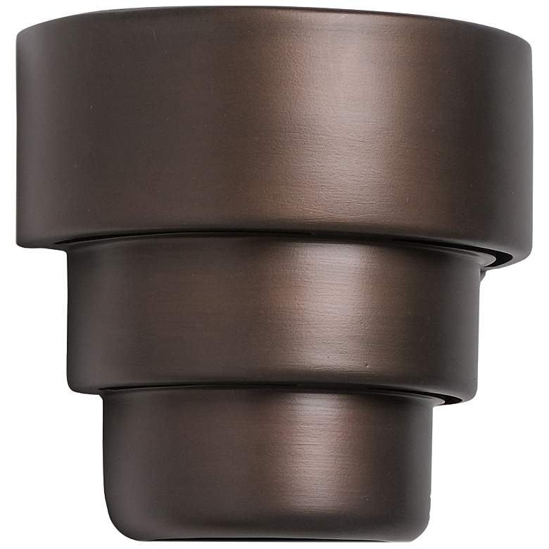 Image 2 Fasciato 10 inch High Rubbed Bronze LED Outdoor Wall Light