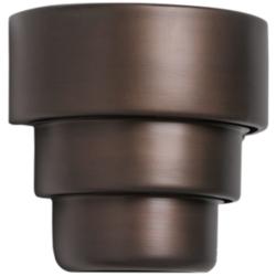 Fasciato 10&quot; High Rubbed Bronze LED Outdoor Wall Light