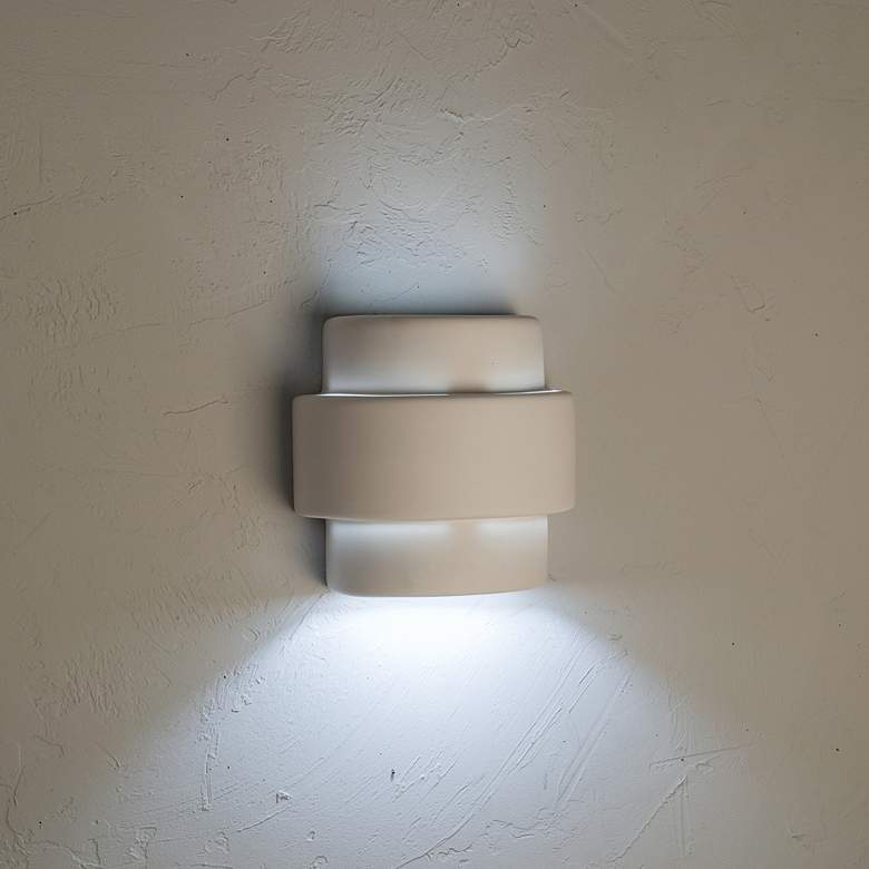 Image 3 Fasciato 10"H Paintable White Bisque LED Outdoor Wall Light more views