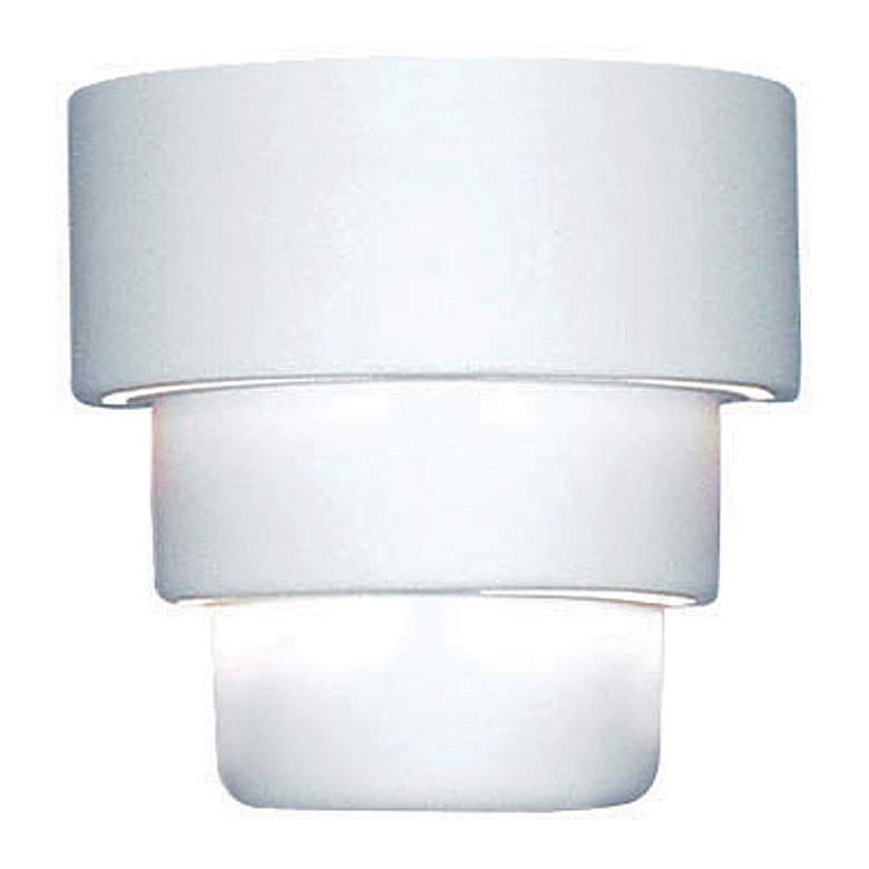 Image 1 Fasciato 10"H White Bisque Up/Down LED Outdoor Wall Light