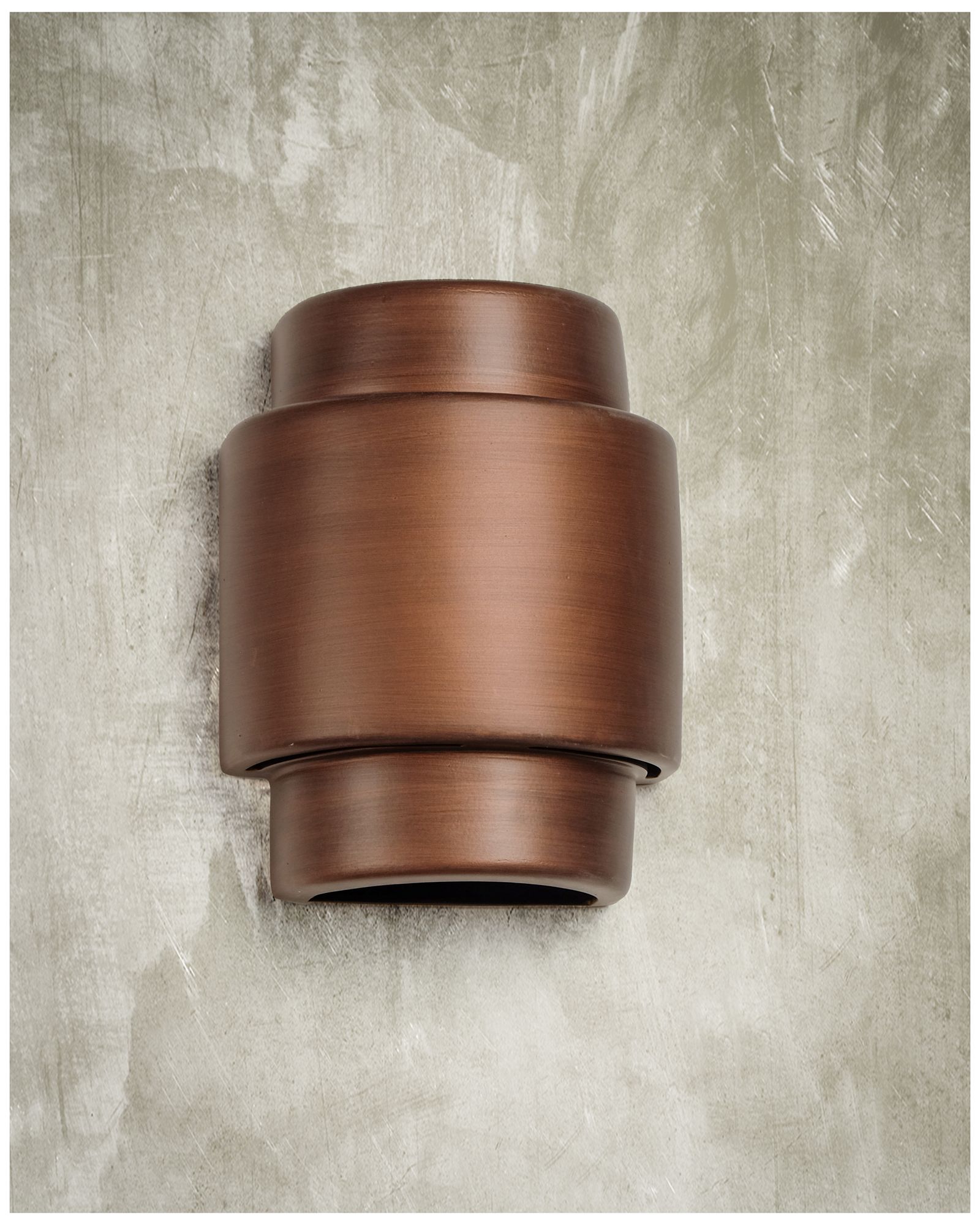 Image 3 Fasciato-13.5-inch-high-ceramic-copper-up/down-LED-outdoor-wall-light more views