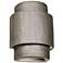 Fasciato-13.5-inch-high-ceramic-hammered-pewter-up/down-LED-outdoor