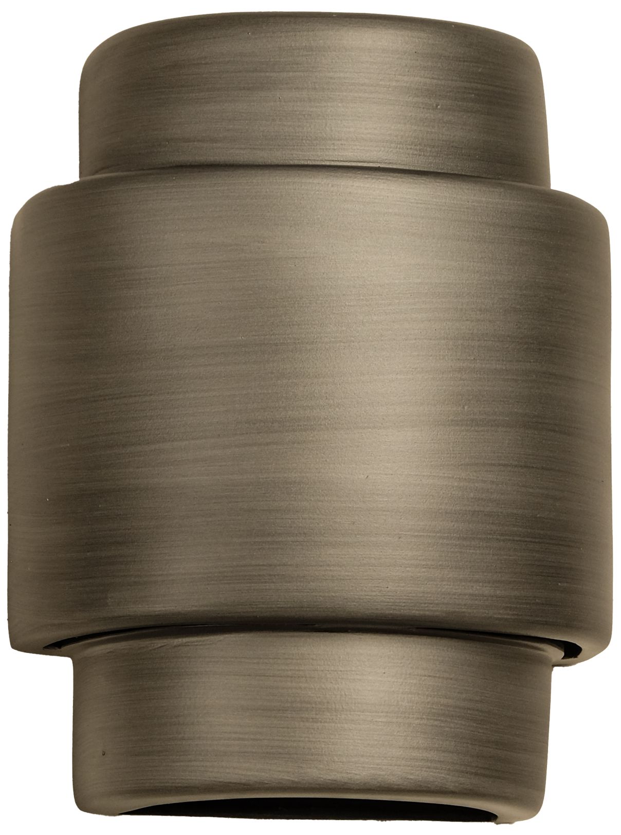 Fasciato-13.5-inch-high-ceramic-pewter-up/down-LED-outdoor-wall-light