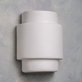 Image1 of Fasciato 13 1/2" High White Bisque LED Outdoor Wall Light