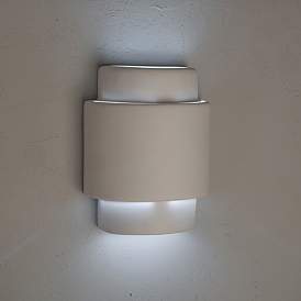 Image3 of Fasciato 13 1/2" High White Bisque LED Outdoor Wall Light more views