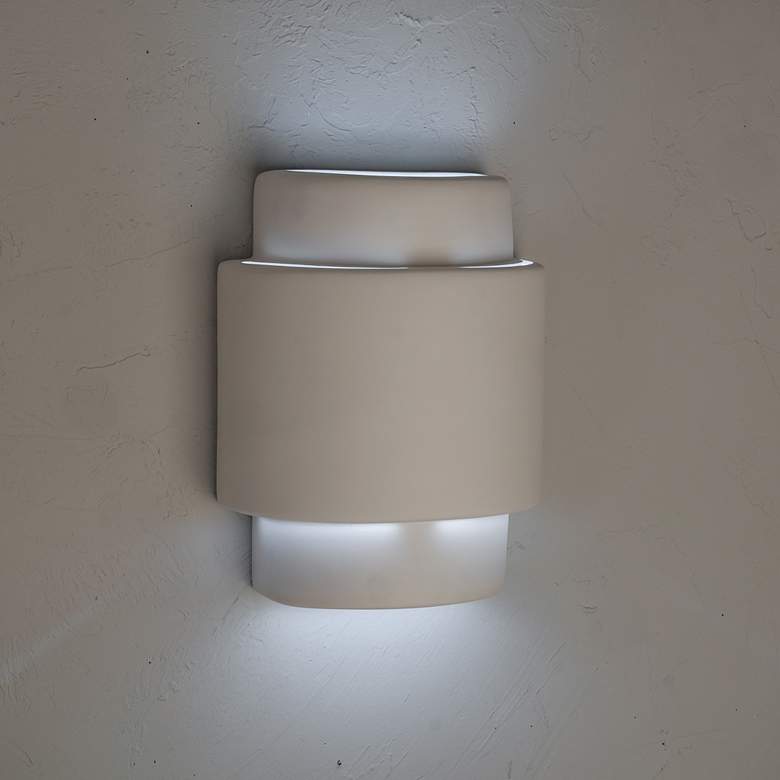 Image 3 Fasciato 13 1/2" High White Bisque LED Outdoor Wall Light more views