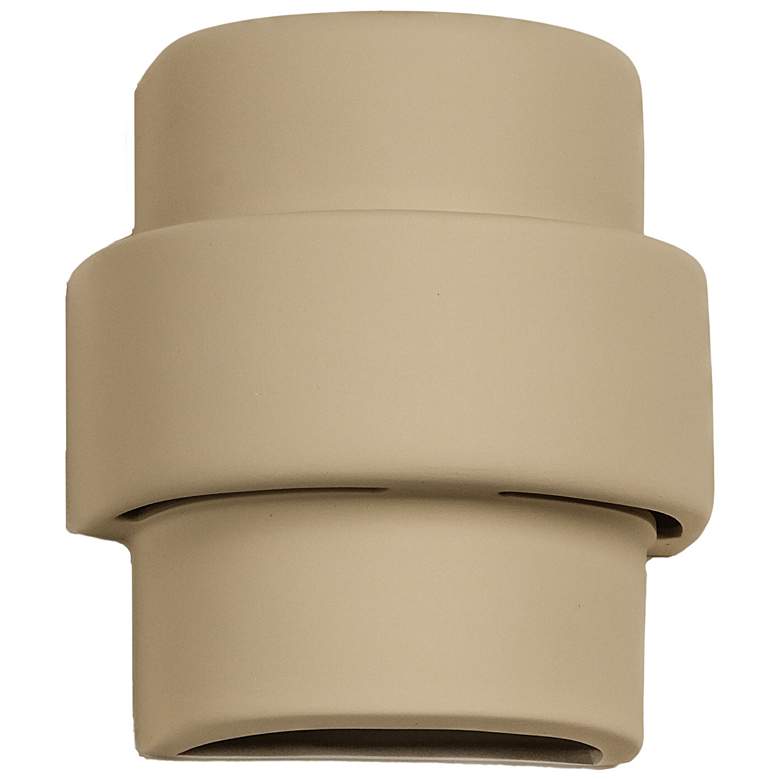 Image 1 Fasciato-9-inch-high-ceramic-beige-up/down-LED-outdoor-wall-light
