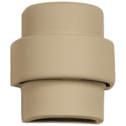 Fasciato-9-inch-high-ceramic-beige-up/down-LED-outdoor-wall-light