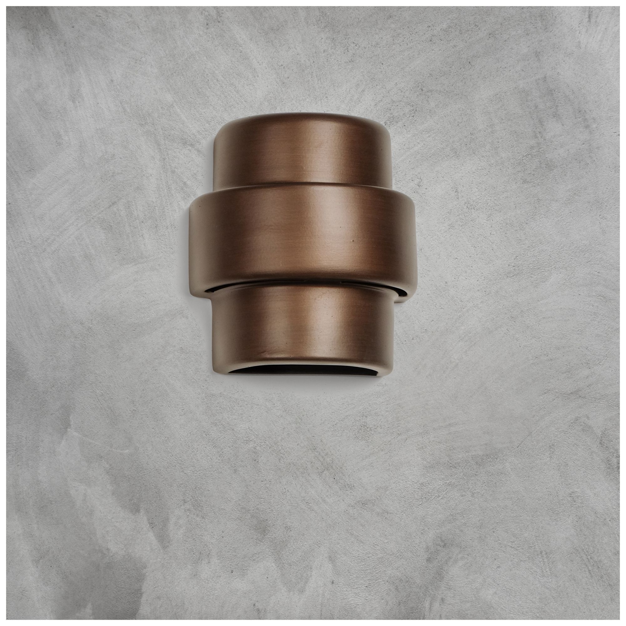 Thumbnail3 of Fasciato-9-inch-high-ceramic-bronze-up/down-LED-outdoor-wall-light more views