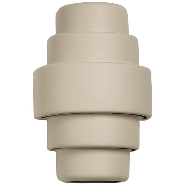Image 2 Fasciato-9-Inch-High-Ceramic-cottonwood-Up/Down-LED-Outdoor-Wall-Light