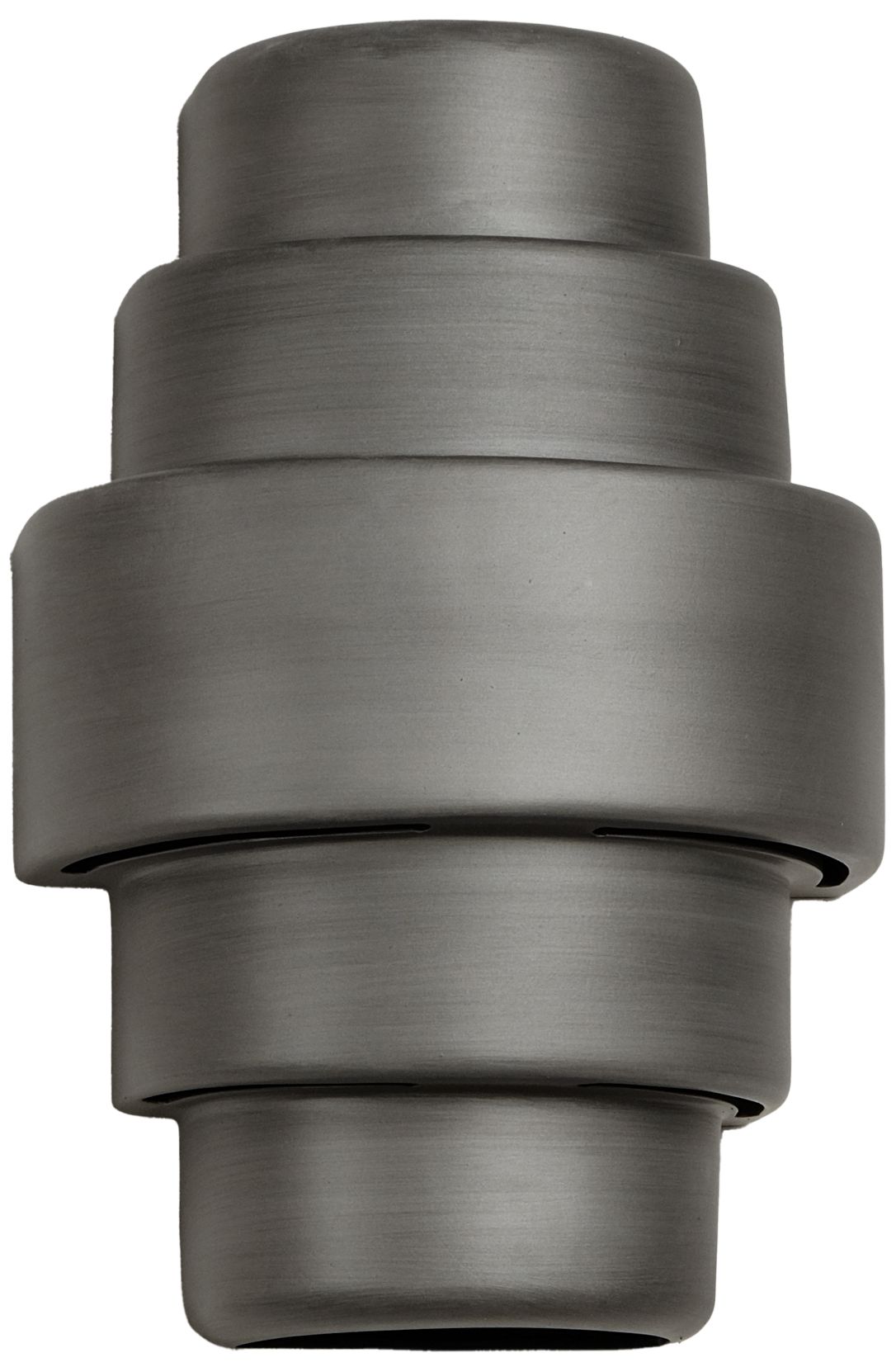 Fasciato-9-inch-high-ceramic-pewter-up/down-LED-outdoor-wall-light