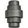 Fasciato-9-inch-high-ceramic-pewter-up/down-LED-outdoor-wall-light