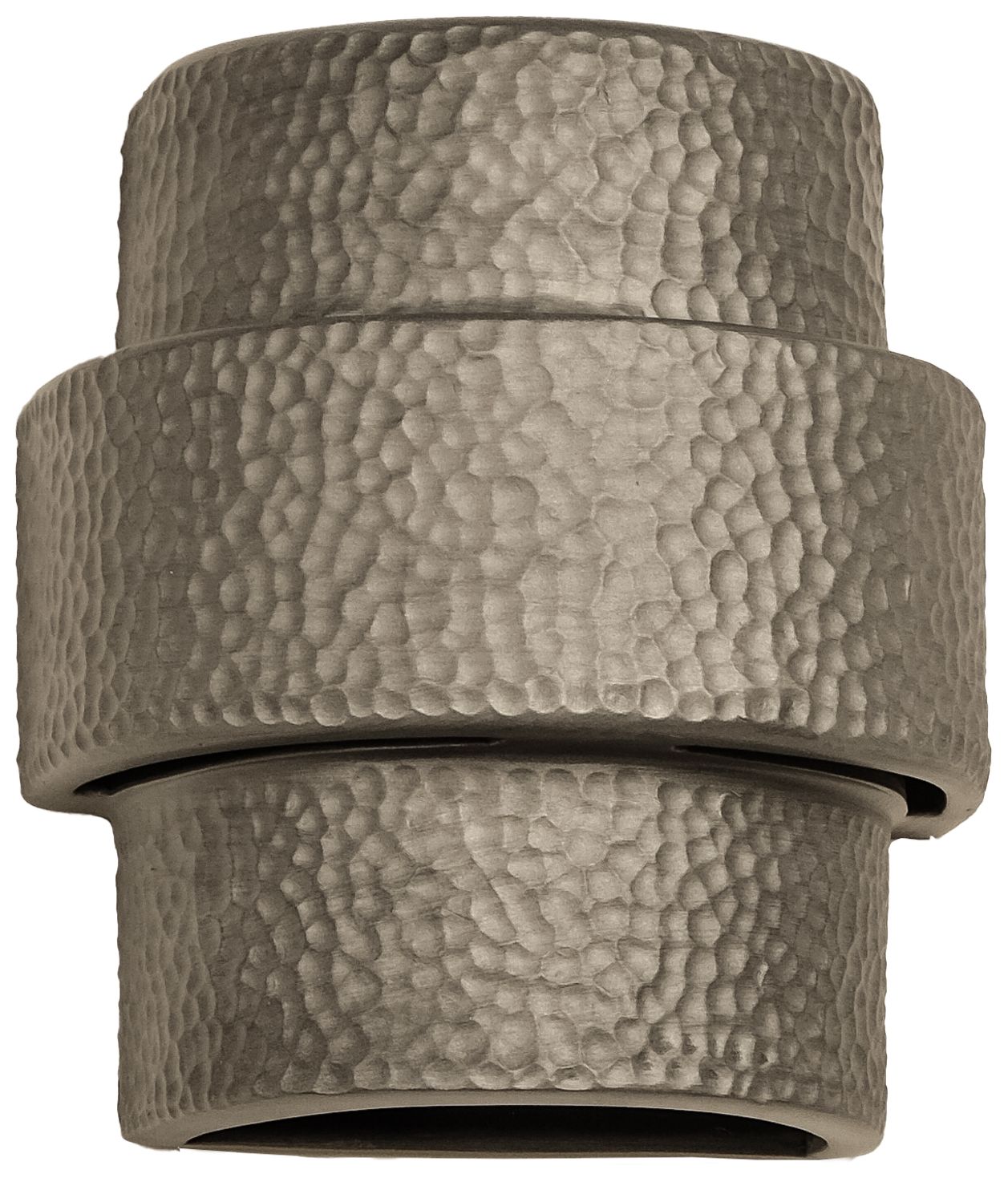 Fasciato-9-inch-high-ceramic-pewter-up/down-LED-outdoor-wall-light