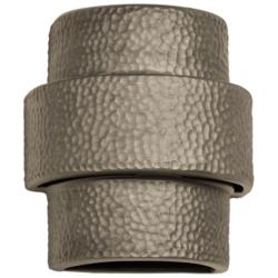 Fasciato-9-inch-high-ceramic-pewter-up/down-LED-outdoor-wall-light