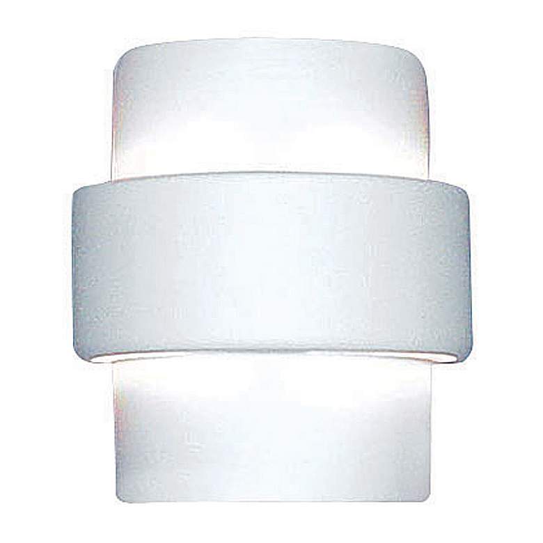 Image 1 Fasciato 9 inch High White Bisque Up/Down LED Outdoor Wall Light