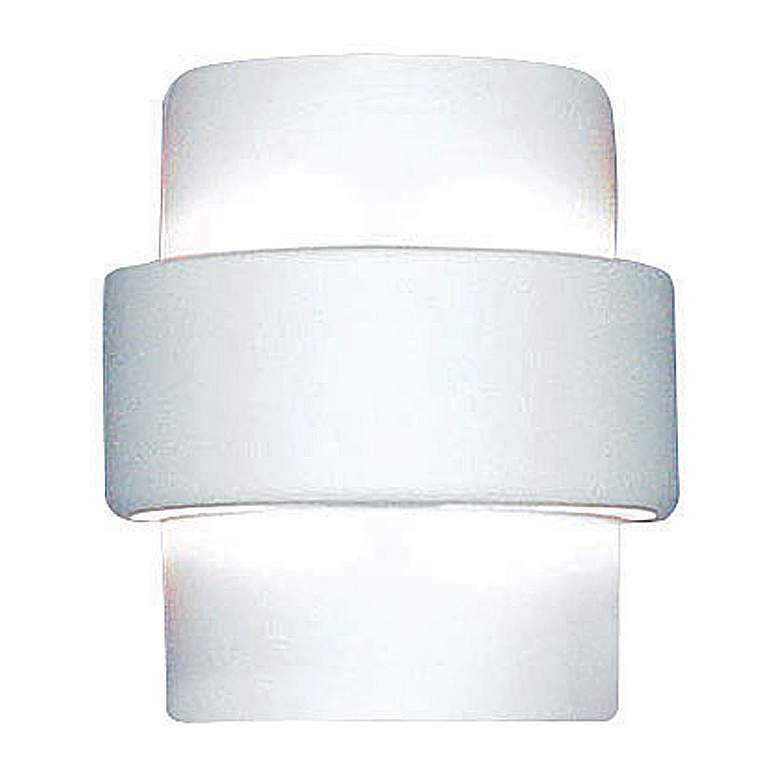 Image 1 Fasciato 9" High White Bisque Up/Down LED Outdoor Wall Light