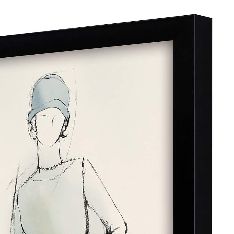 Image 3 Fashion Girl 27 inch High 2-Piece Giclee Framed Wall Art Set more views