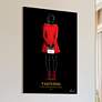 Fashion Red Look 48" High Printed Tempered Glass Wall Art