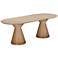 Fassa 86 3/4"W Terracotta Oval Indoor/Outdoor Dining Table