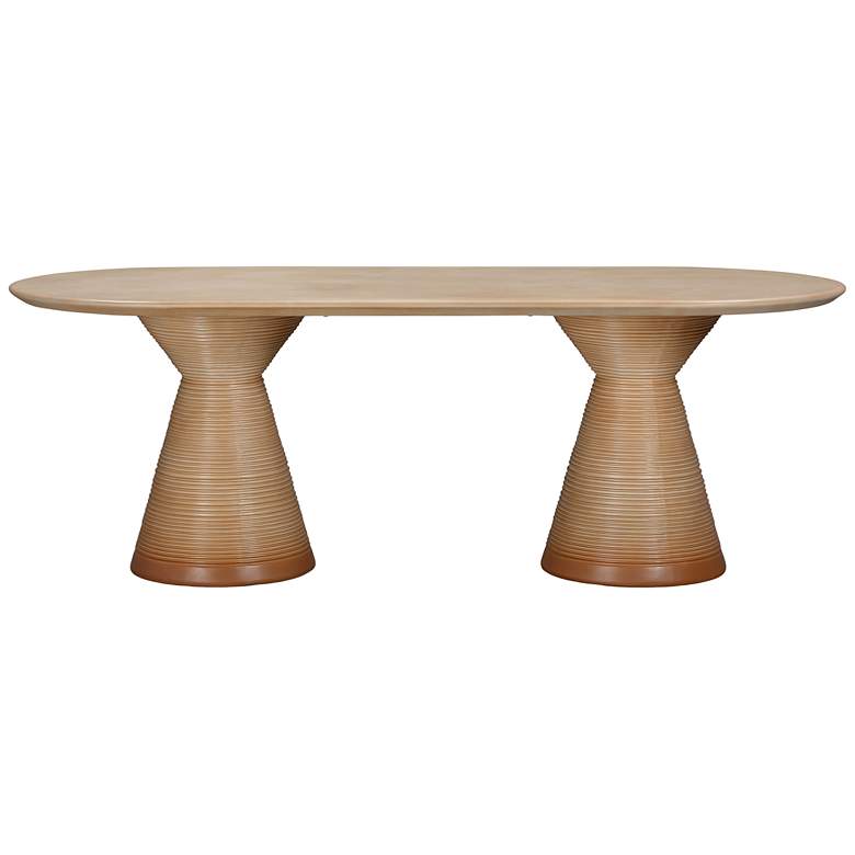 Image 5 Fassa 86 3/4 inchW Terracotta Oval Indoor/Outdoor Dining Table more views