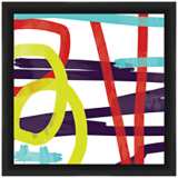 Fast Swirls 18&quot; Square Framed Abstract Wall Art