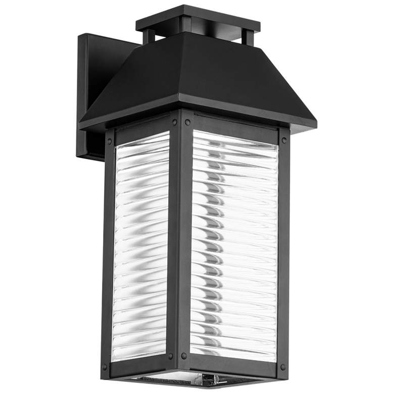 Image 1 Faulkner 14"H x 7"W 1-Light Outdoor Wall Light in Black