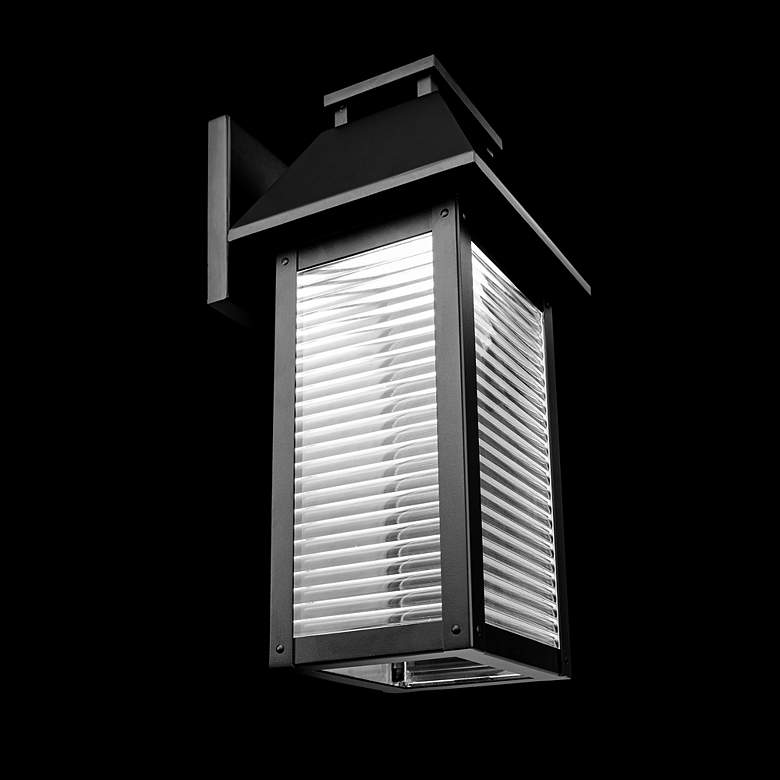 Image 5 Faulkner 14"H x 7"W 1-Light Outdoor Wall Light in Black more views
