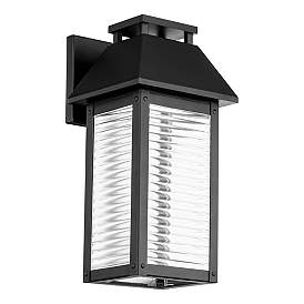 Image2 of Faulkner 18"H x 9"W 1-Light Outdoor Wall Light in Black