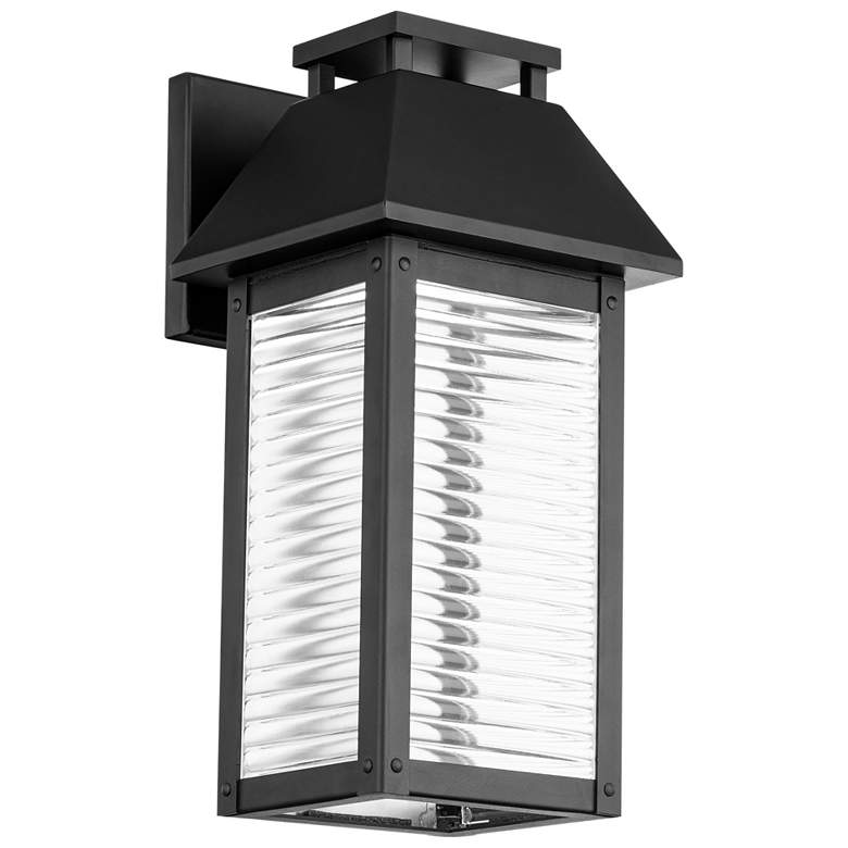 Image 1 Faulkner 18"H x 9"W 1-Light Outdoor Wall Light in Black