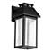 Faulkner 18"H x 9"W 1-Light Outdoor Wall Light in Black