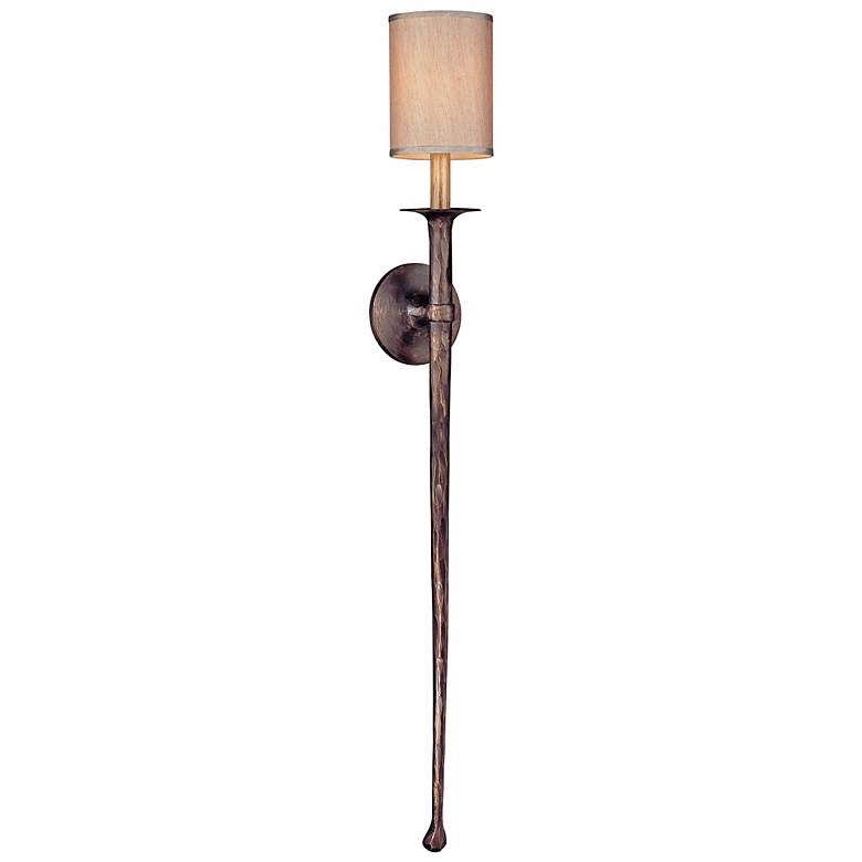 Image 1 Faulkner 48 inch High Pompeii Bronze Wall Sconce