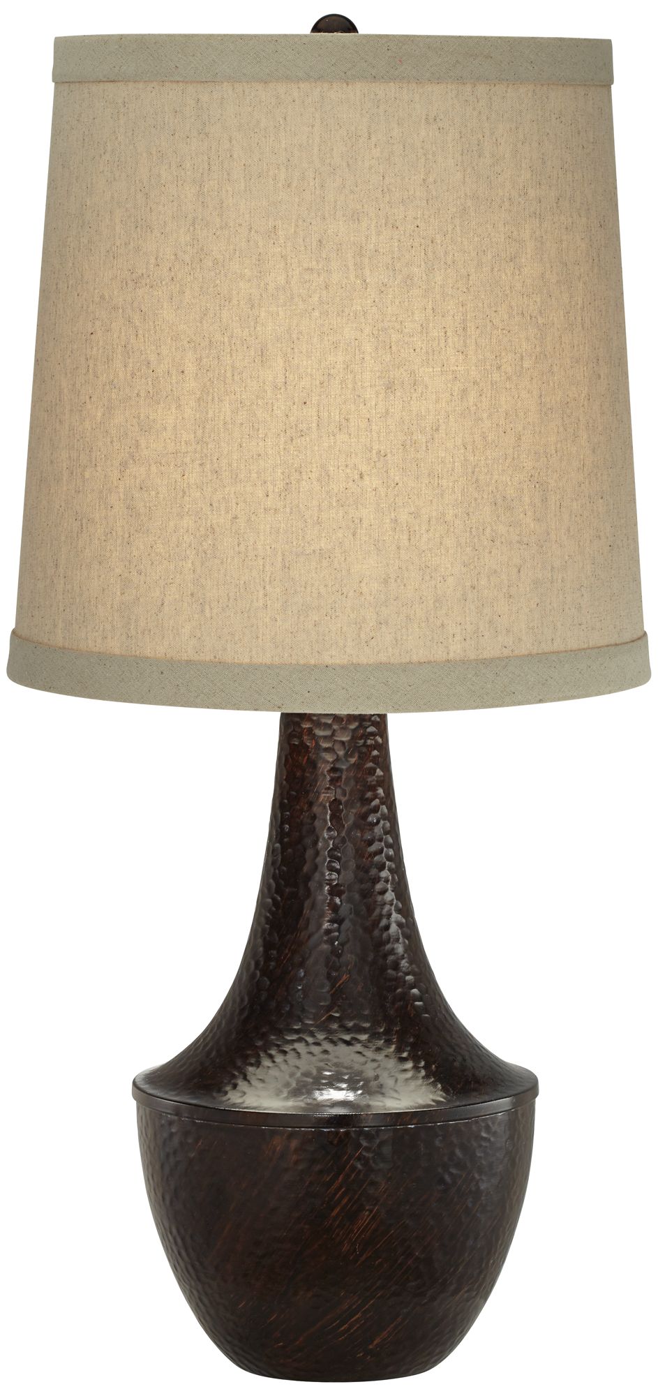 Fausto Hammered Bronze Gourd Table Lamp