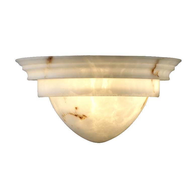 Image 1 Faux Alabaster Classic Wall Sconce