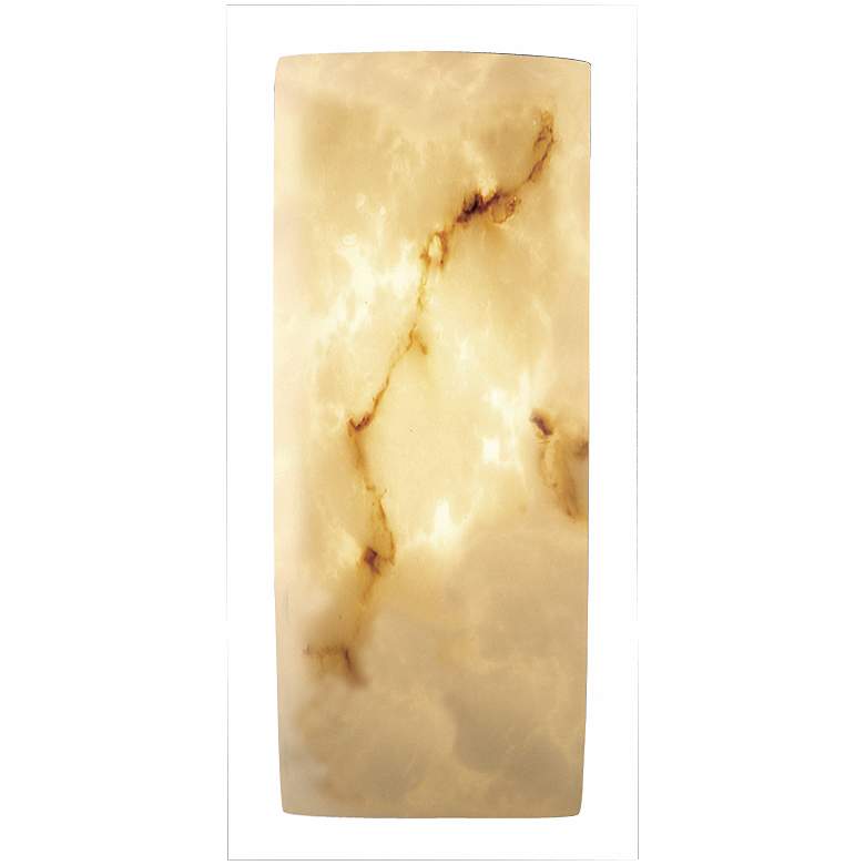 Image 1 Faux Alabaster Rectangle Wall Sconce