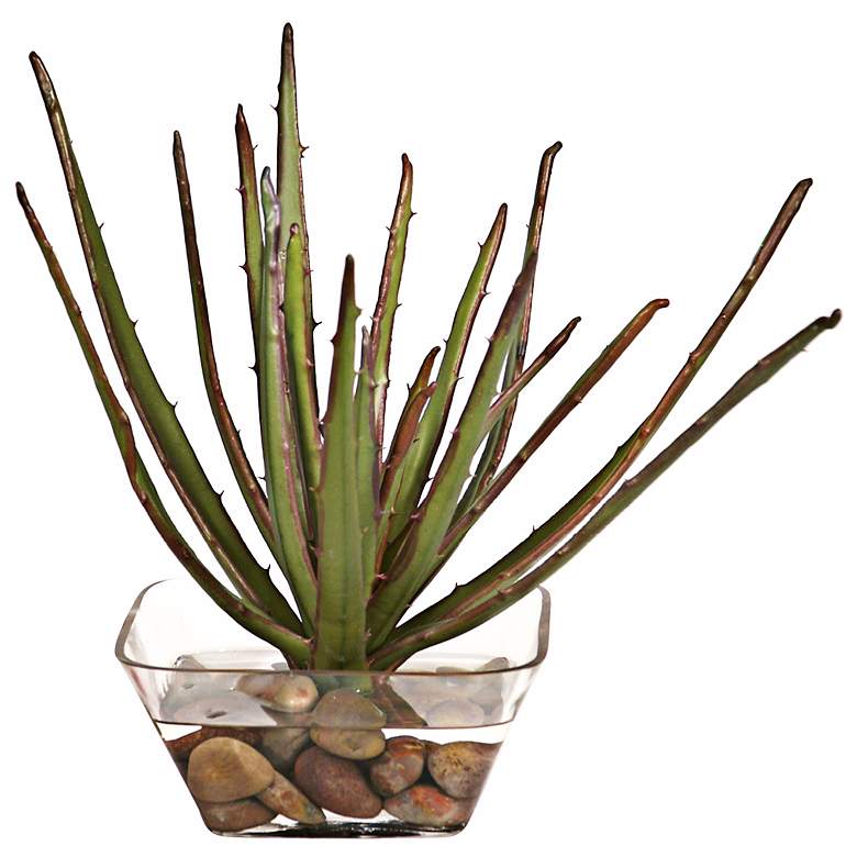 Image 1 Faux Aloe Plant with Stones