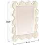 3_Faux Bois Metal Wall Mirror, White more views