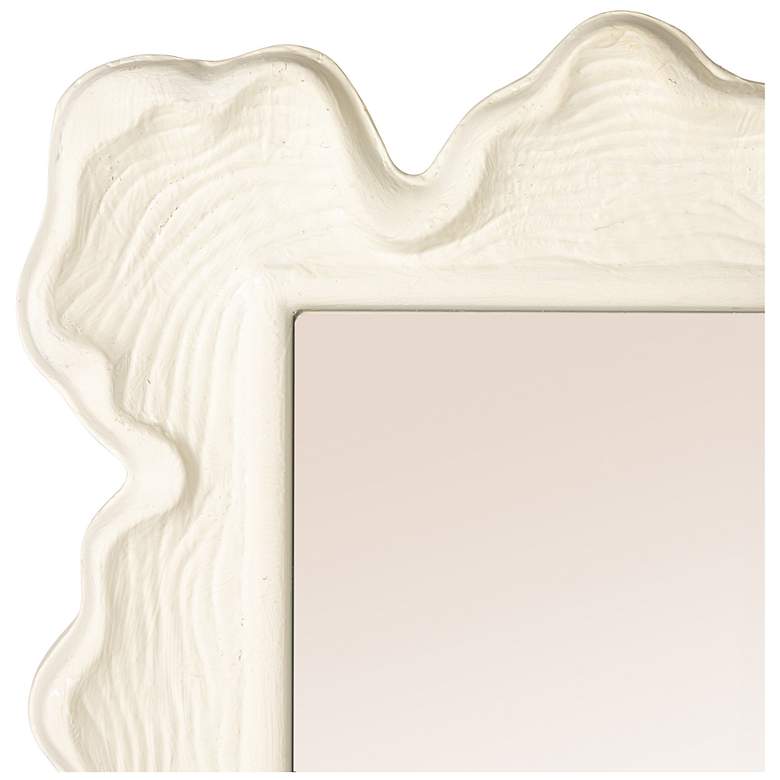 Image 4 Faux Bois Metal Wall Mirror, White more views