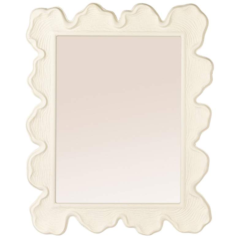 Image 5 Faux Bois Metal Wall Mirror, White more views