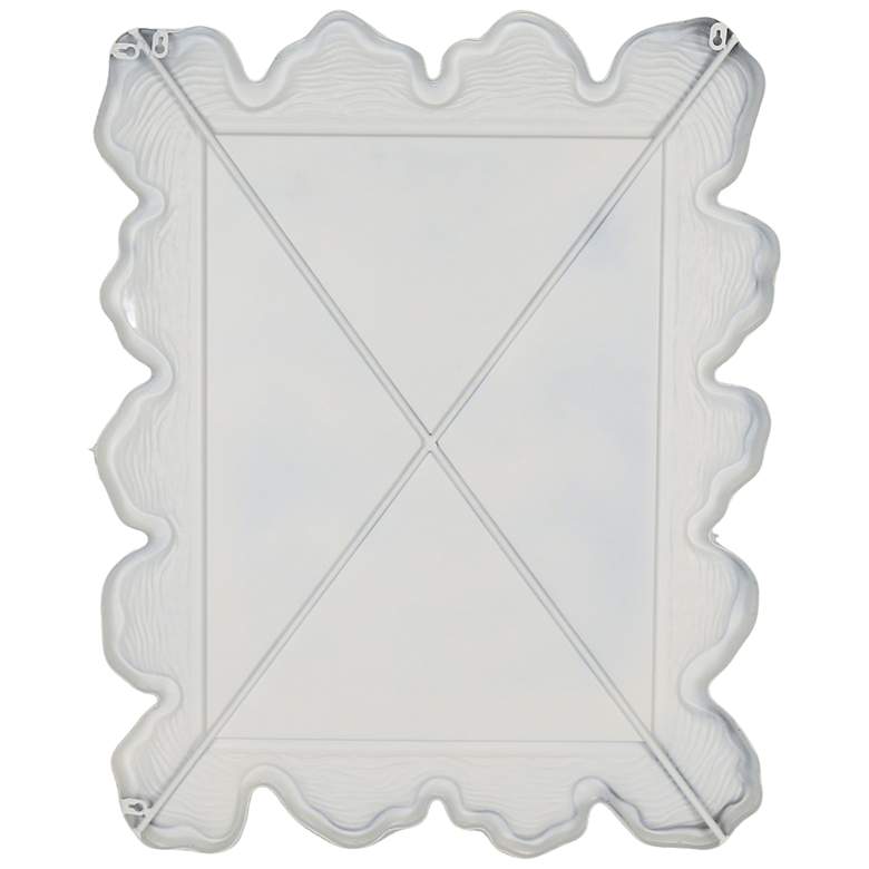 Image 6 Faux Bois Metal Wall Mirror, White more views