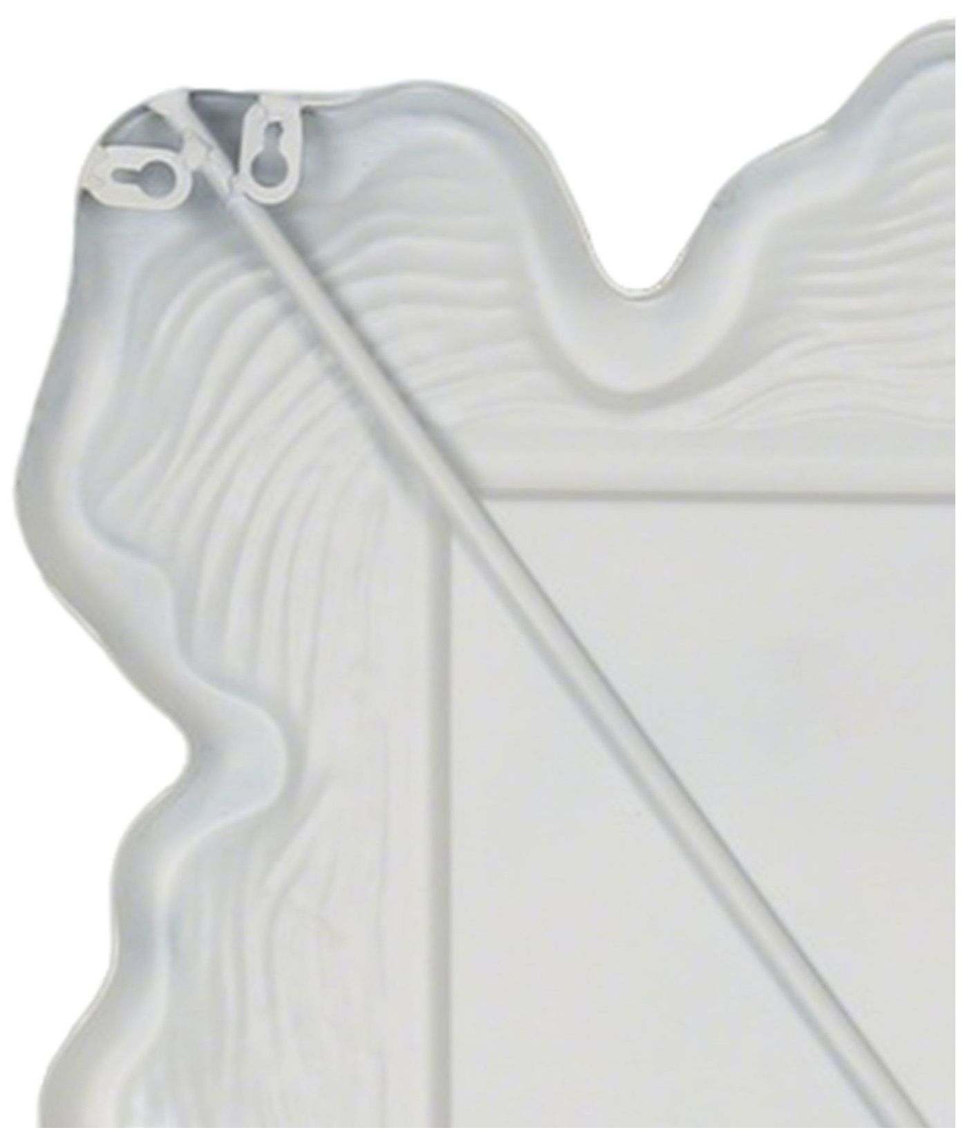 Image 7 Faux Bois Metal Wall Mirror, White more views