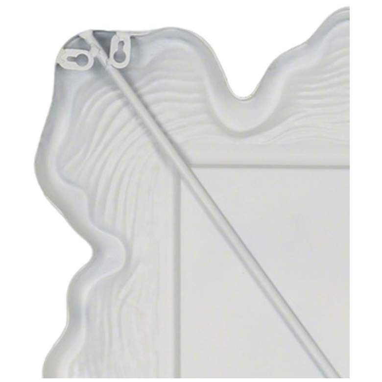 Image 7 Faux Bois Metal Wall Mirror, White more views