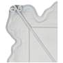 7_Faux Bois Metal Wall Mirror, White more views