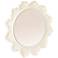 Faux Bois Round Metal Wall Mirror, White