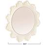 3_Faux Bois Round Metal Wall Mirror, White more views